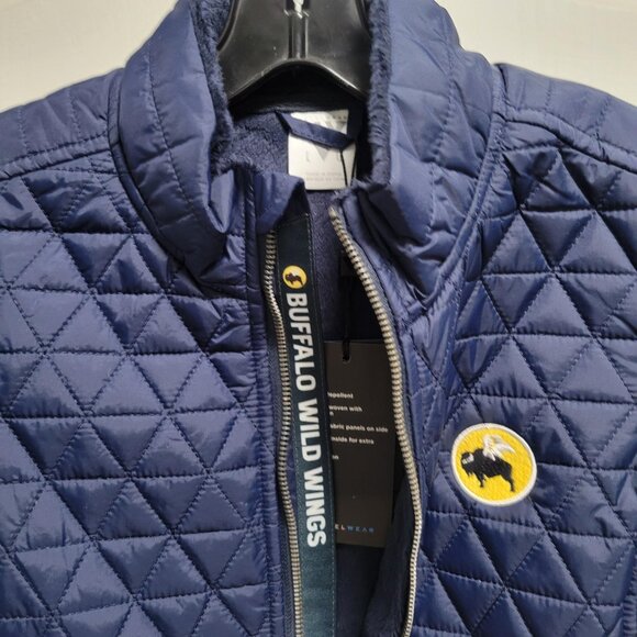 Buffalo Wild Wings Vest Full Zip Vest Women's Large Quilted Fleece Lined NWT - Picture 2 of 6